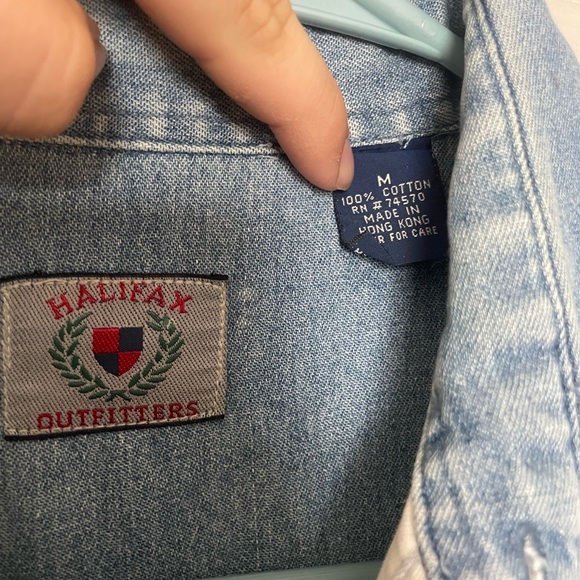 Vintage Halifax Outfitters Men’s Button Shirt Size Medium - Picture 2 of 2